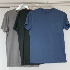 Abercrombie Garment Dye Tees size XS lot of three